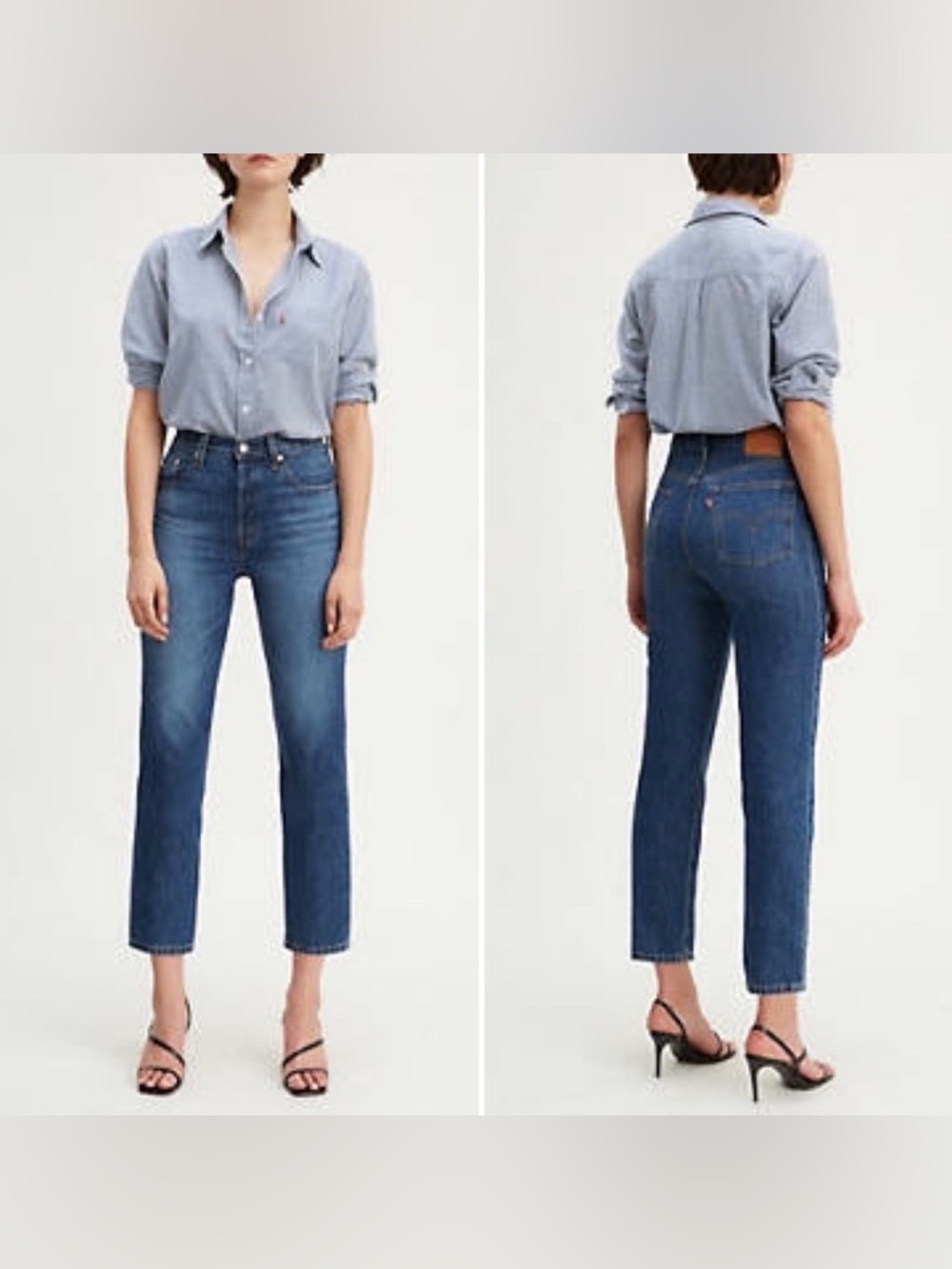 Levis 501 Button Fly Jeans Womens 24x30 Blue Premium